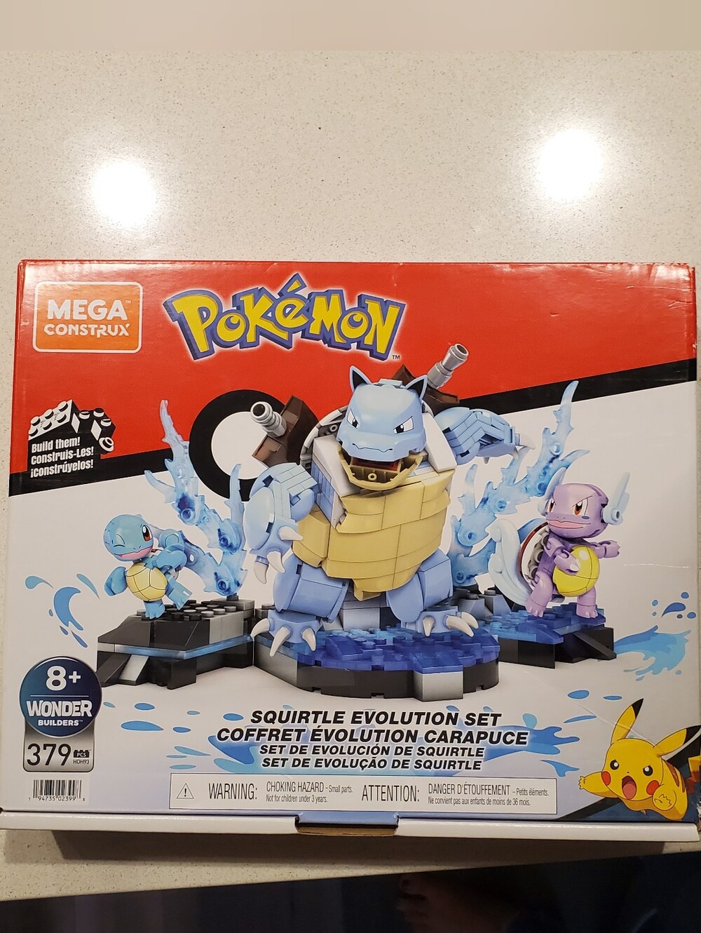 Brand new in box. Mega Construx Pokémon Squirtle Evolution Set – Blue